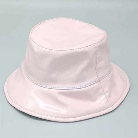 Stylish style  bright colors sun hat unisex plain fisherman leather  bucket hat